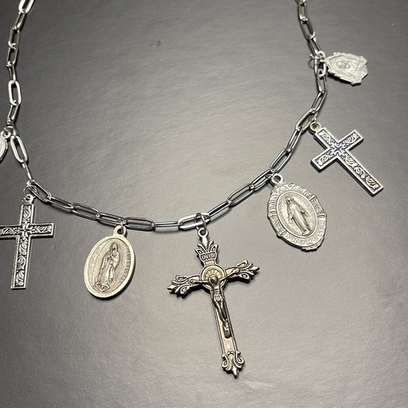 Saints Collection- A Cross The Universe handmade charm necklace.💫 - Picture 4 of 5